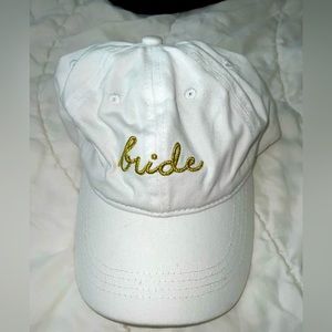 Bride baseball cap with gold writing